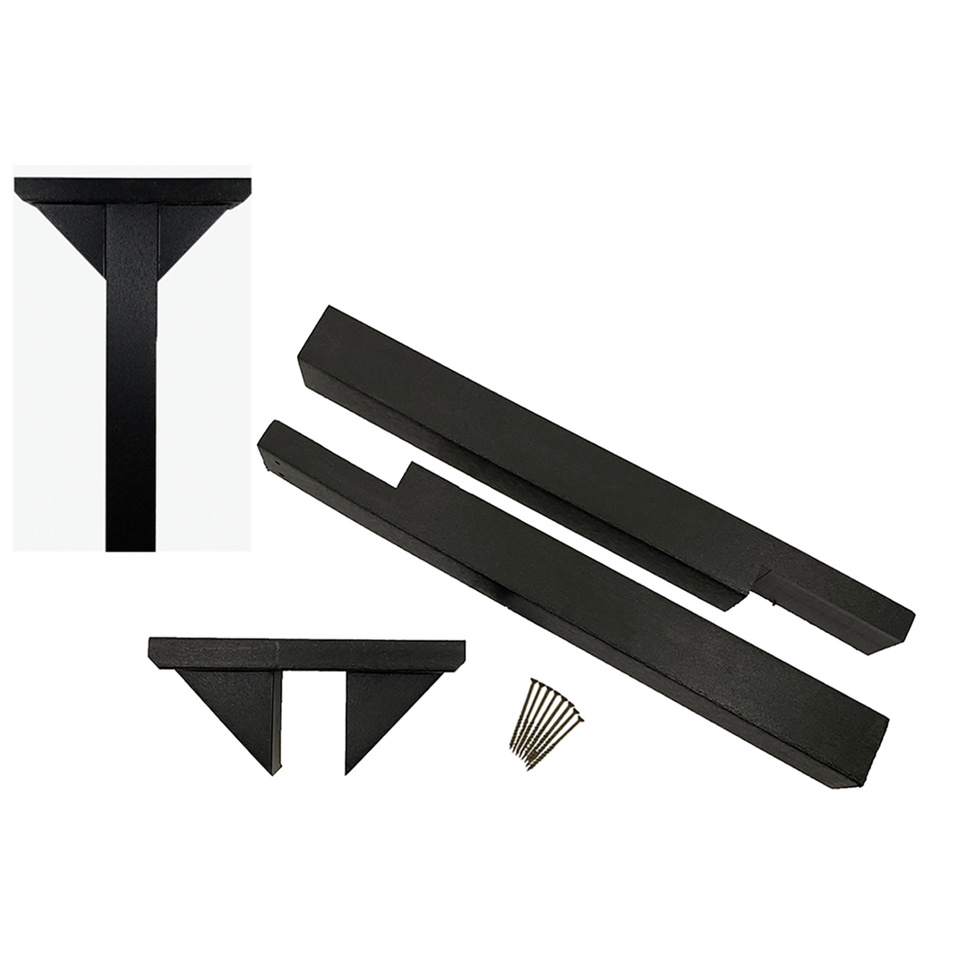 Composite Library Post and Topper Kit Black