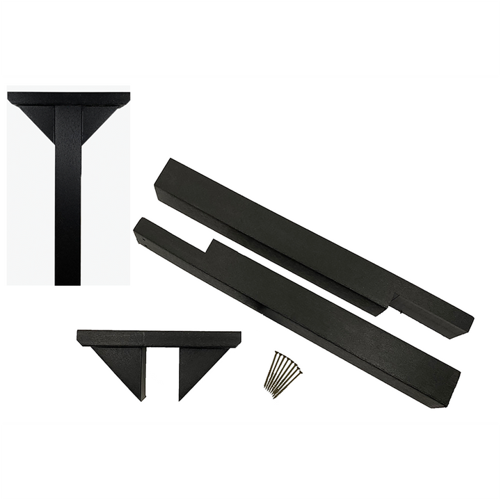 Composite Library Post and Topper Kit Black