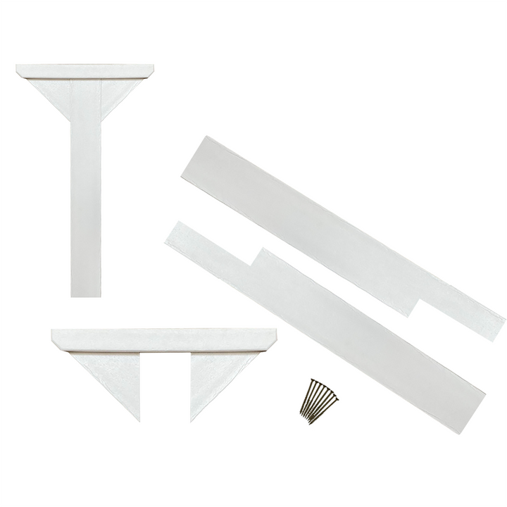 Composite Library Post and Topper Kit White