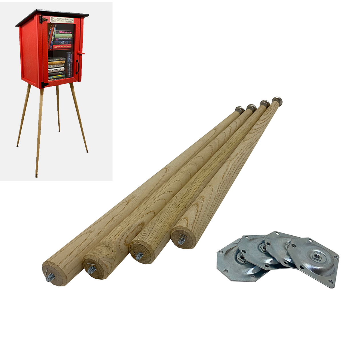 Indoor or Mobile Library Installation Legs – Little Free Library