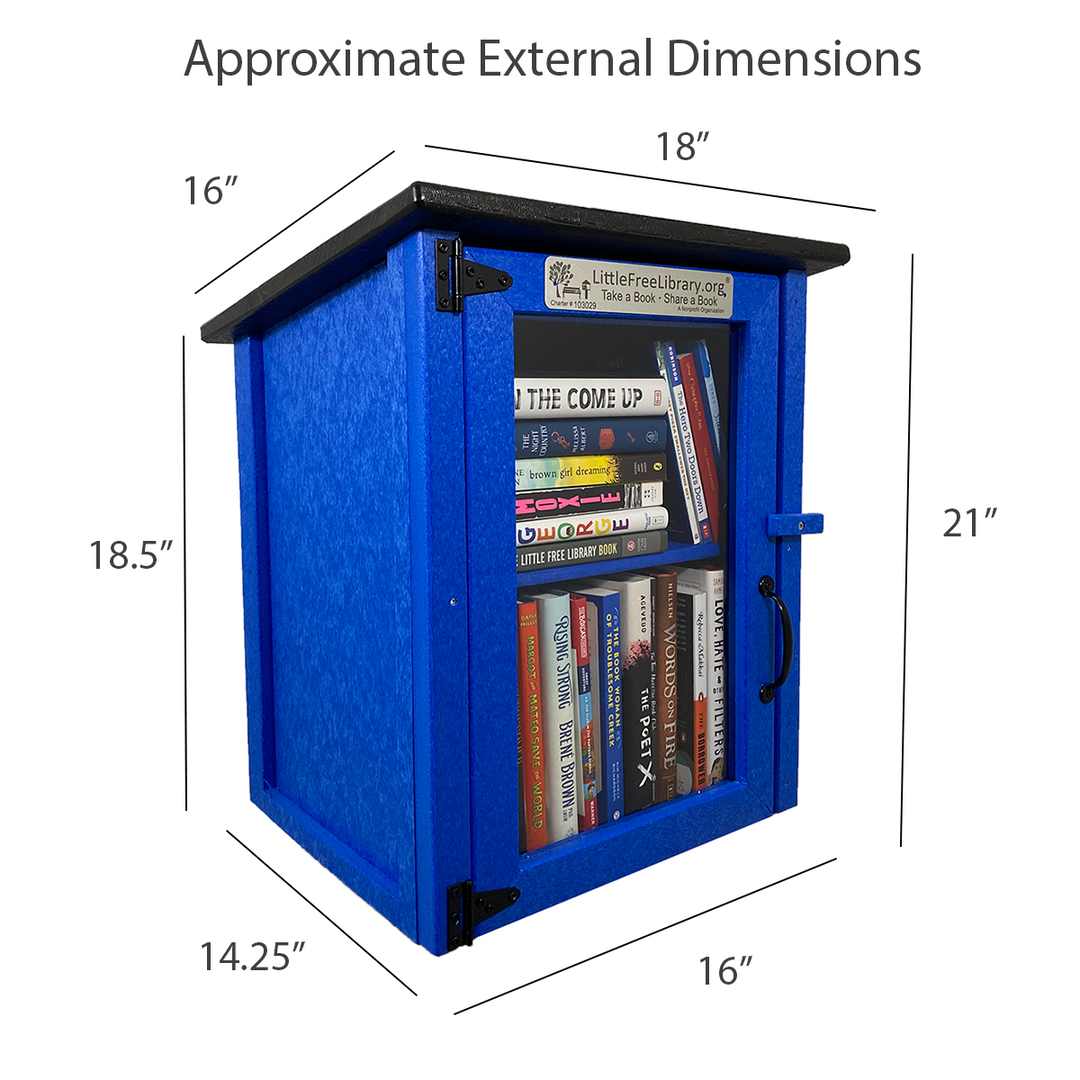 Composite Two Story Blue Little Free Library