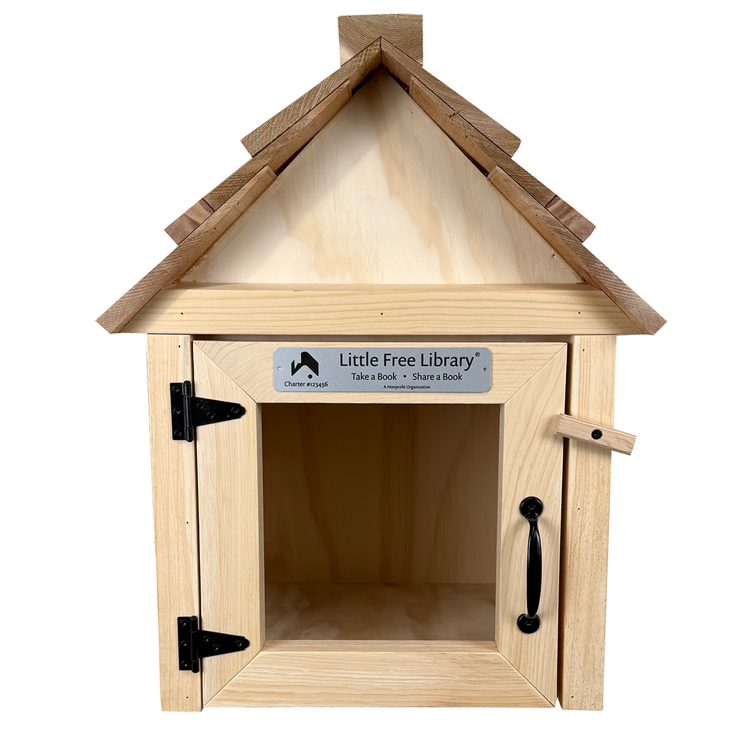 Cedar Roof Unfinished Little Free Library