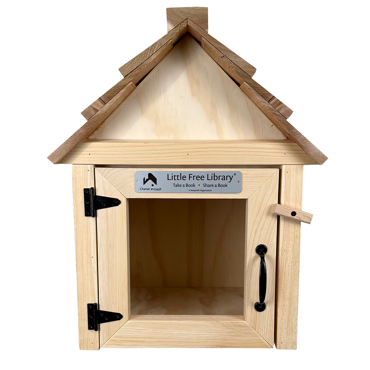 Cedar Roof Unfinished Little Free Library