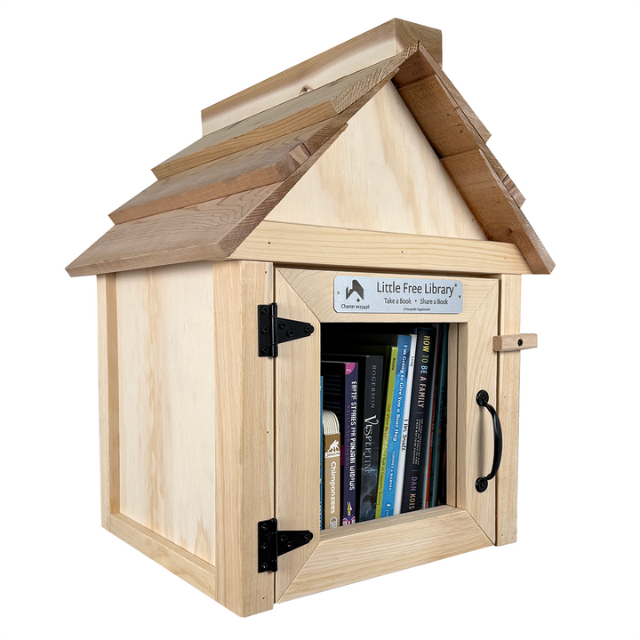 Cedar Roof Unfinished Little Free Library