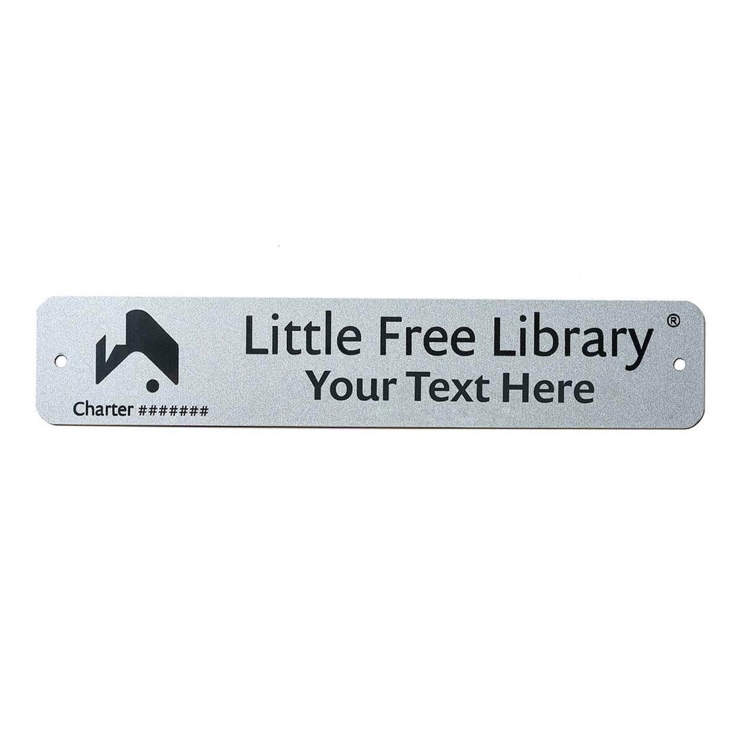 Little Free Library Custom Charter Sign, Single Line: "Your Text Here"