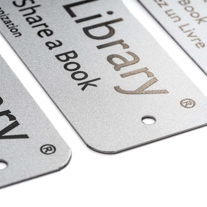 Library Charter Signs on a white background