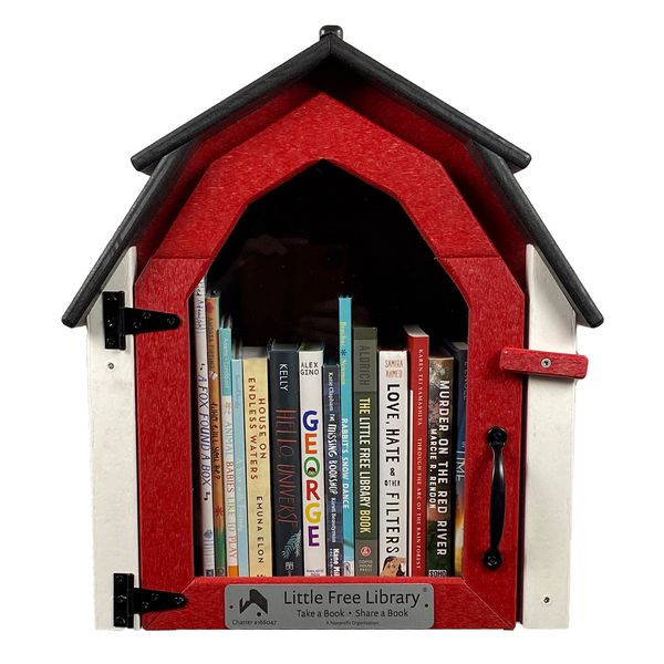 Composite Barn Red Little Free Library