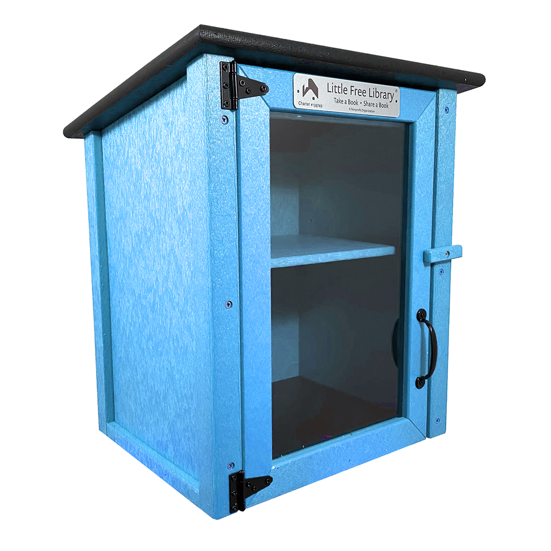 Composite Two Story Light Blue Kit Little Free Library