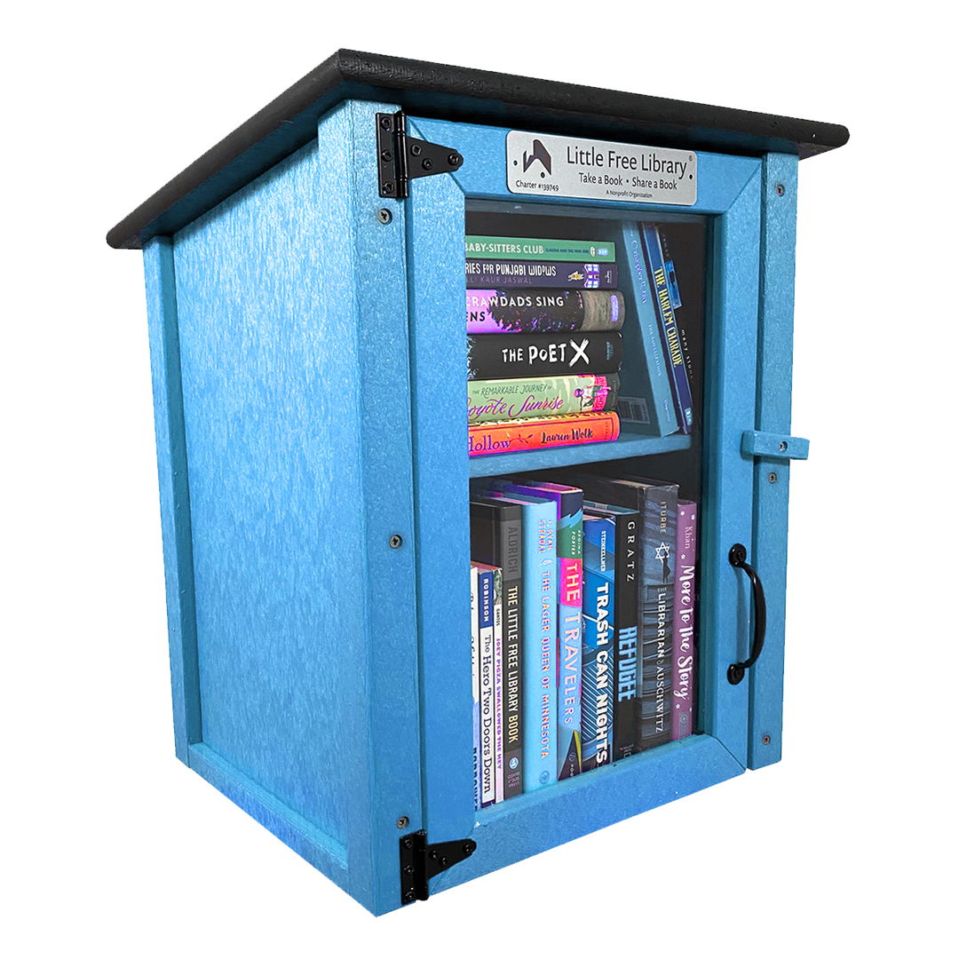 Composite Two Story Light Blue Kit Little Free Library
