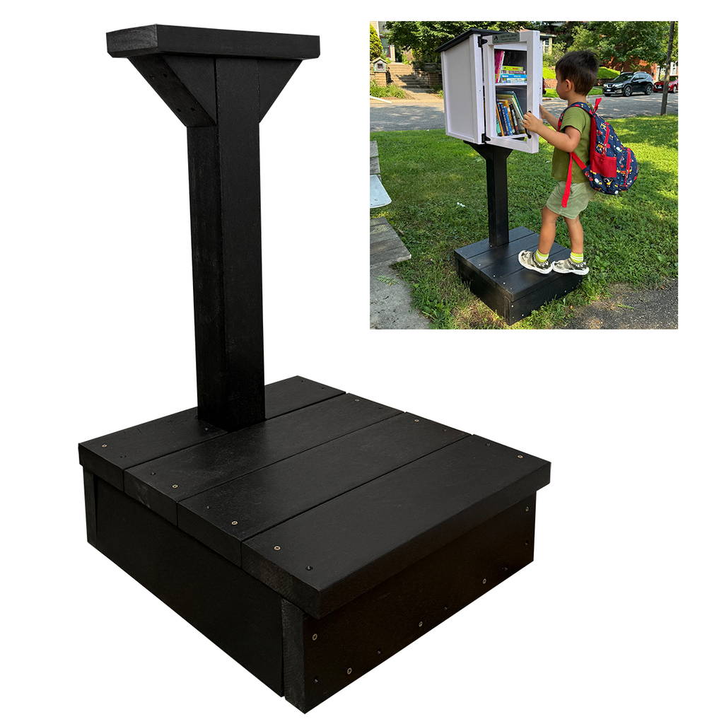 Composite Step Stool Library Post and Topper – Little Free Library