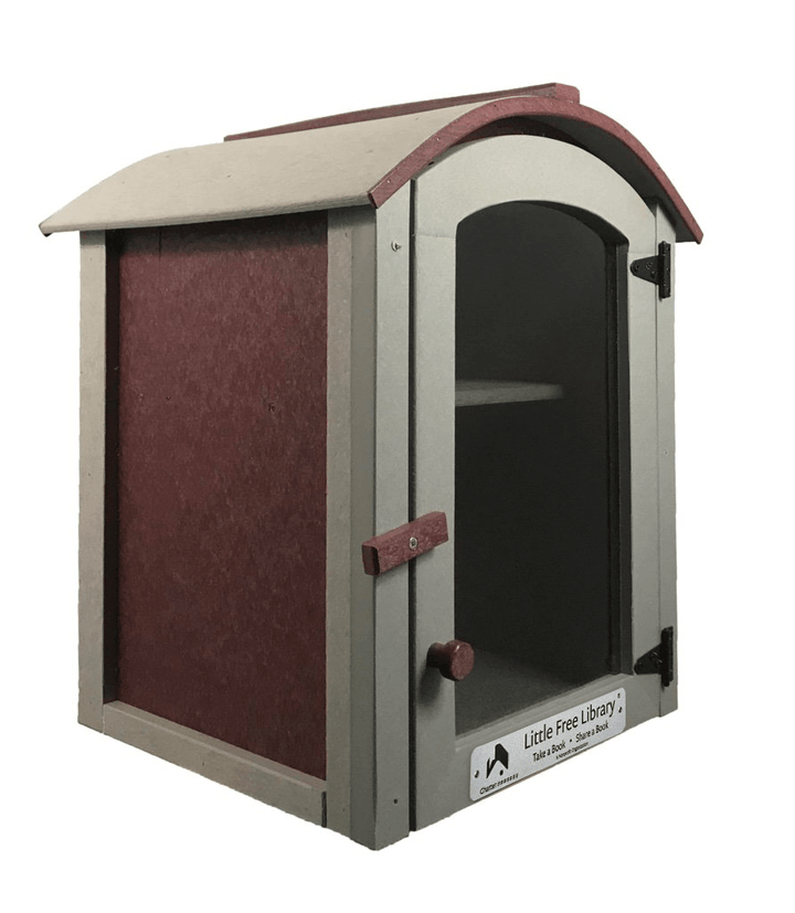 Empty Composite Two Story Arched Little Free Library box