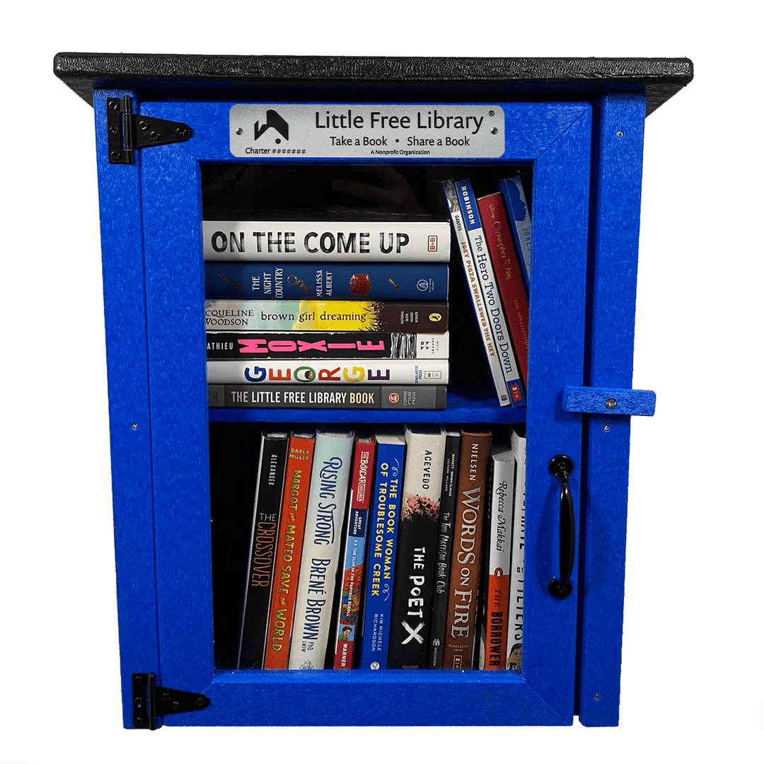 Composite Two Story Blue Kit Little Free Library Facade