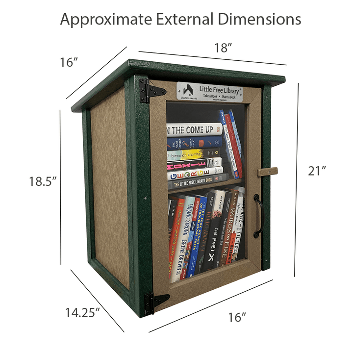 Composite Two Story Forest Little Free Library Dimensions