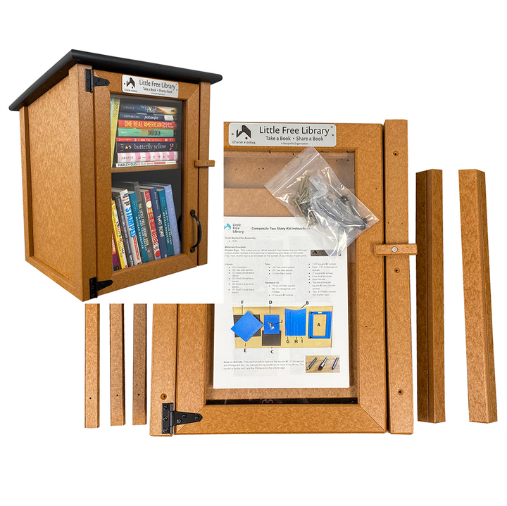 Composite Two Story Cedar Kit Little Free Library