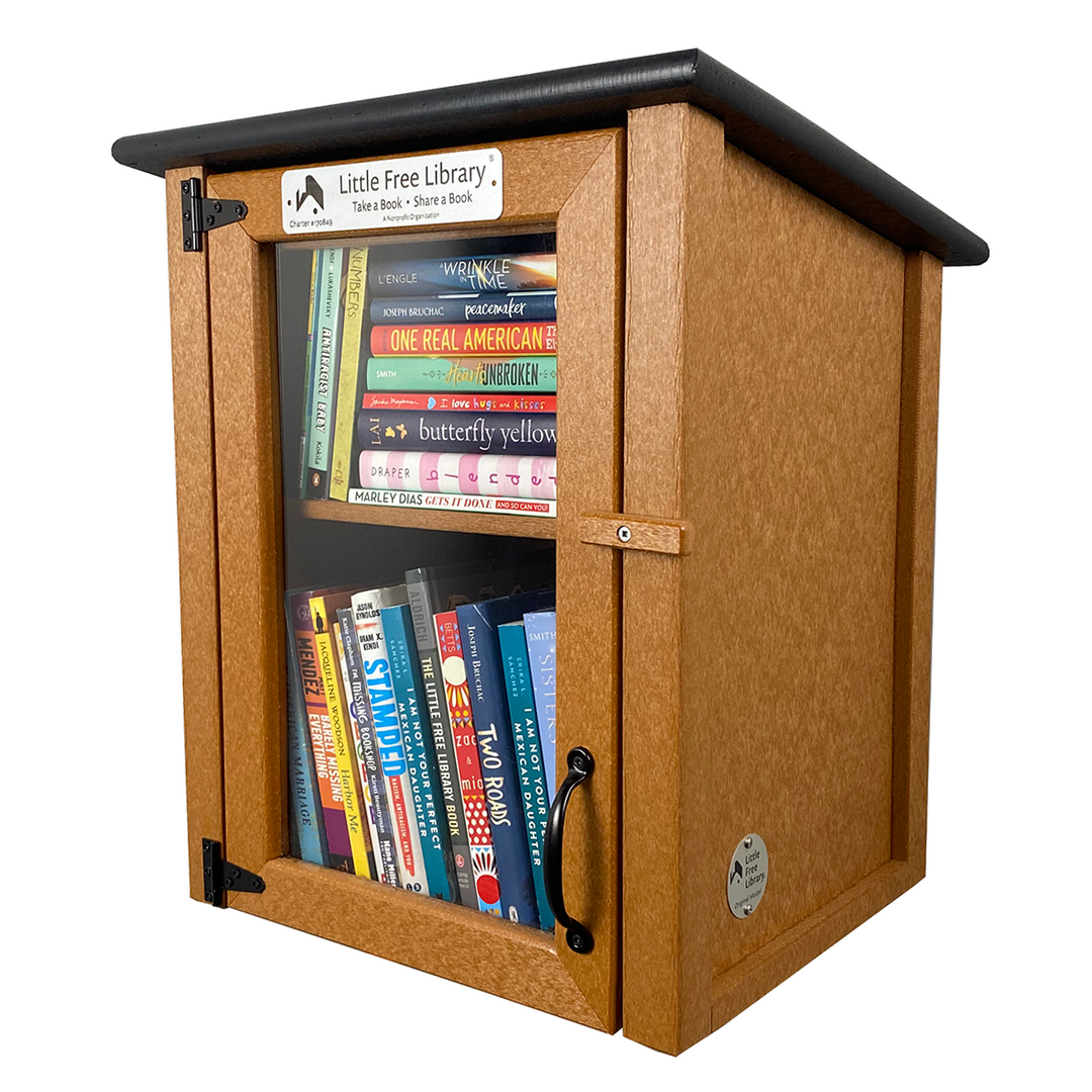 Composite Two Story Cedar Little Free Library