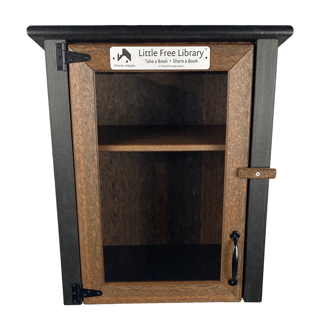 Composite Two Story Walnut Little Free Library