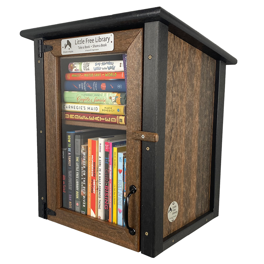 Library Assembly Kit Composite Two Story Walnut Kit Little Free Library