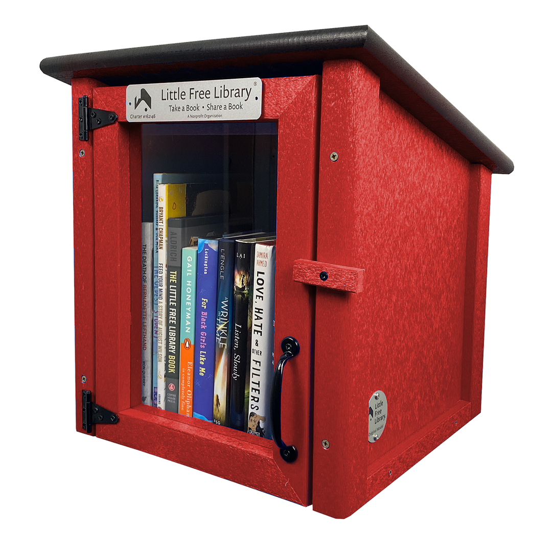 Composite One Story Red Little Free Library