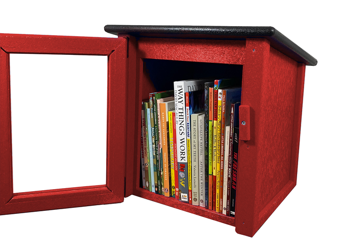 Composite One Story Red Little Free Library