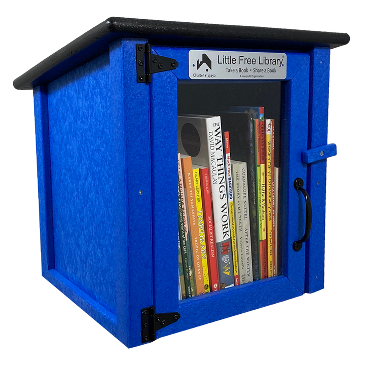 Composite One Story Blue Little Free Library