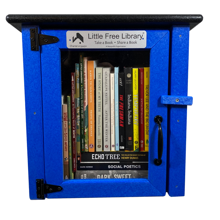 Composite One Story Blue Little Free Library