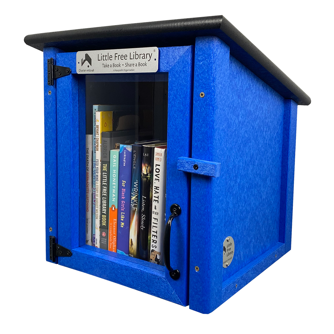 Composite One Story Blue Little Free Library