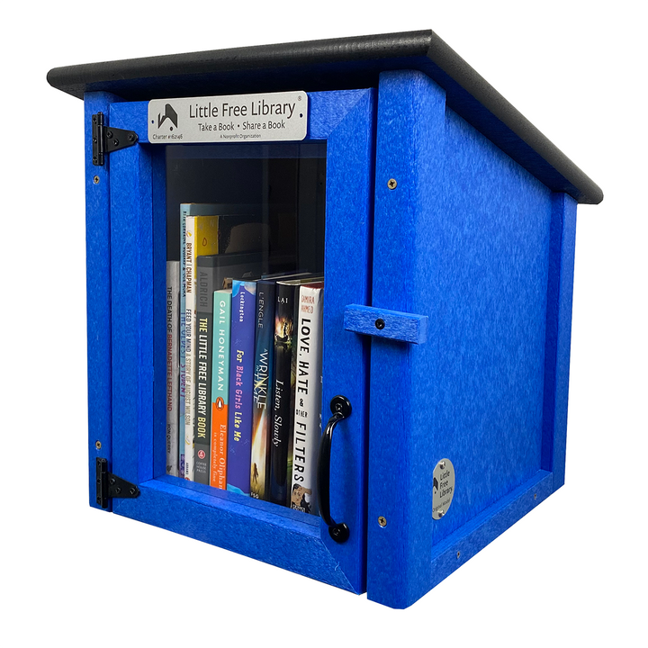 Composite One Story Blue Little Free Library