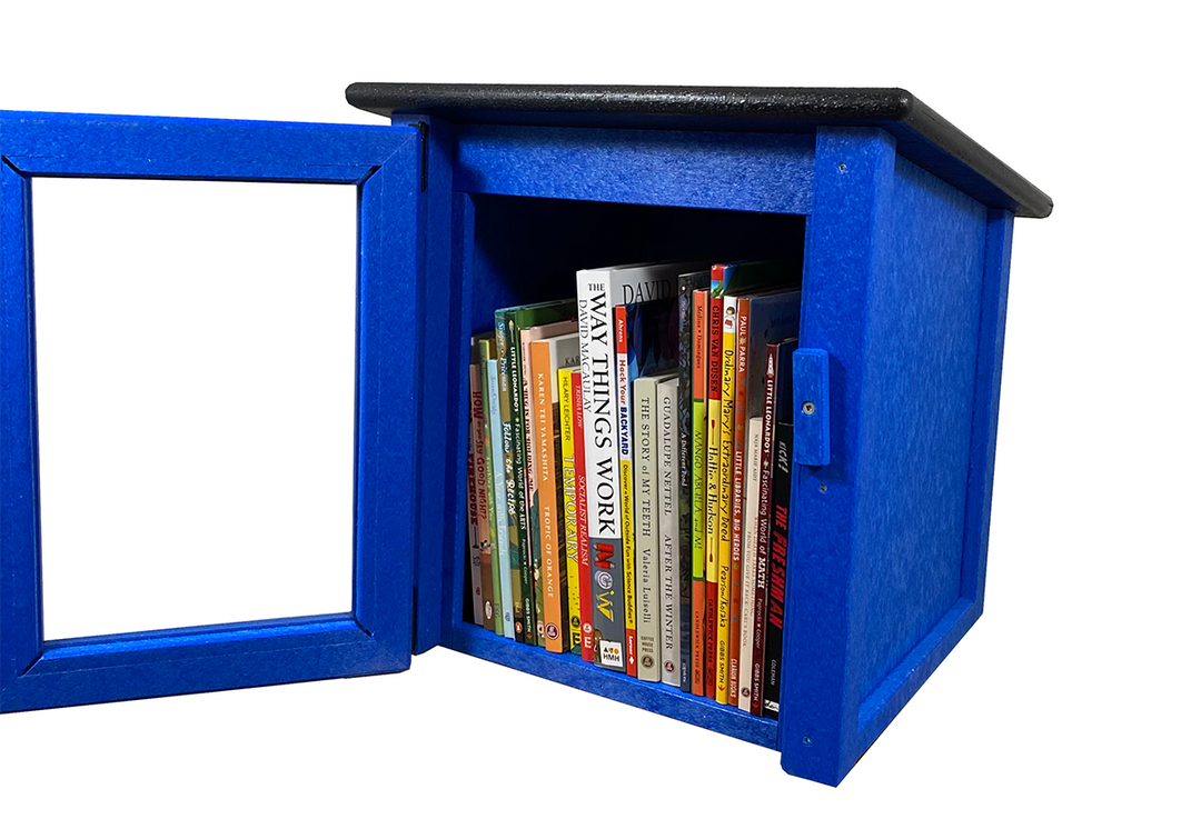Composite One Story Blue Little Free Library