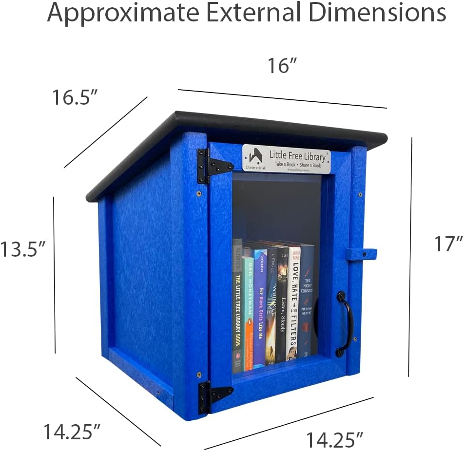 Composite One Story Blue Little Free Library