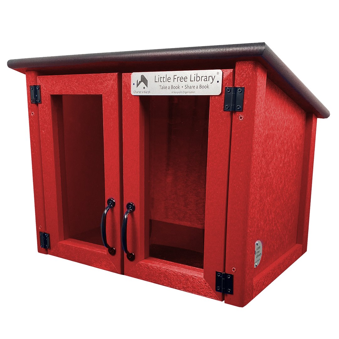 Composite Double Door Cottage Red Kit Little Free Library