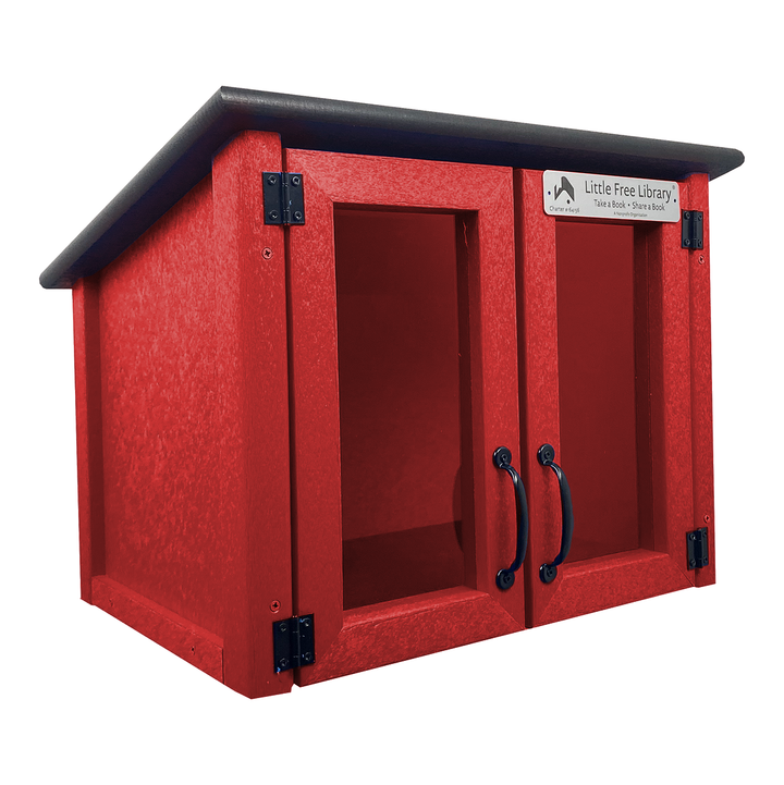 Composite Double Door Cottage Red Kit Little Free Library
