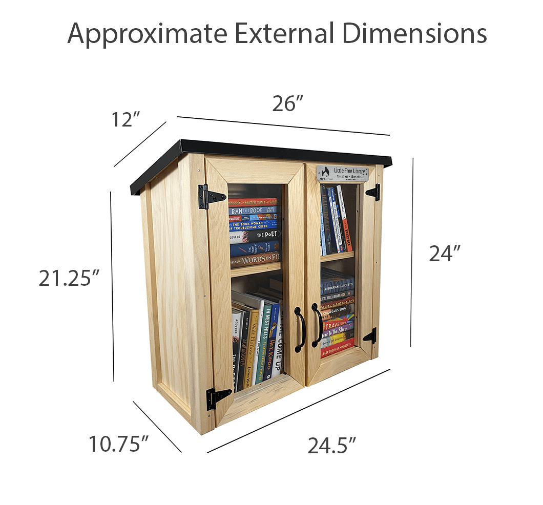 Double Door Shed Unfinished Little Free Library Dimensions