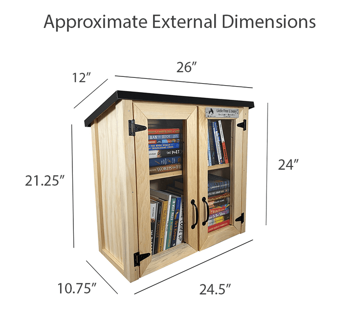 Double Door Shed Unfinished Little Free Library Dimensions