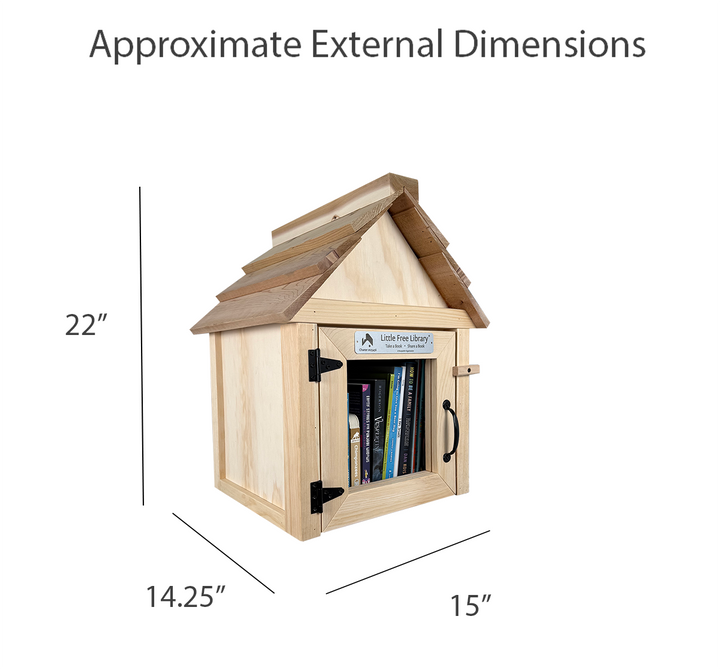 Cedar Roof Unfinished Little Free Library