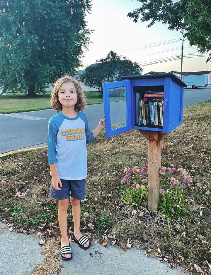 Composite One Story Blue Little Free Library