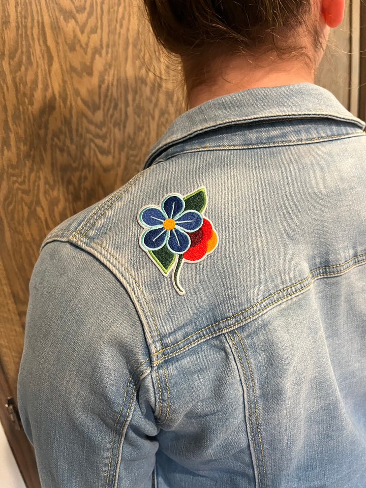 Floral-Embroidered Patch