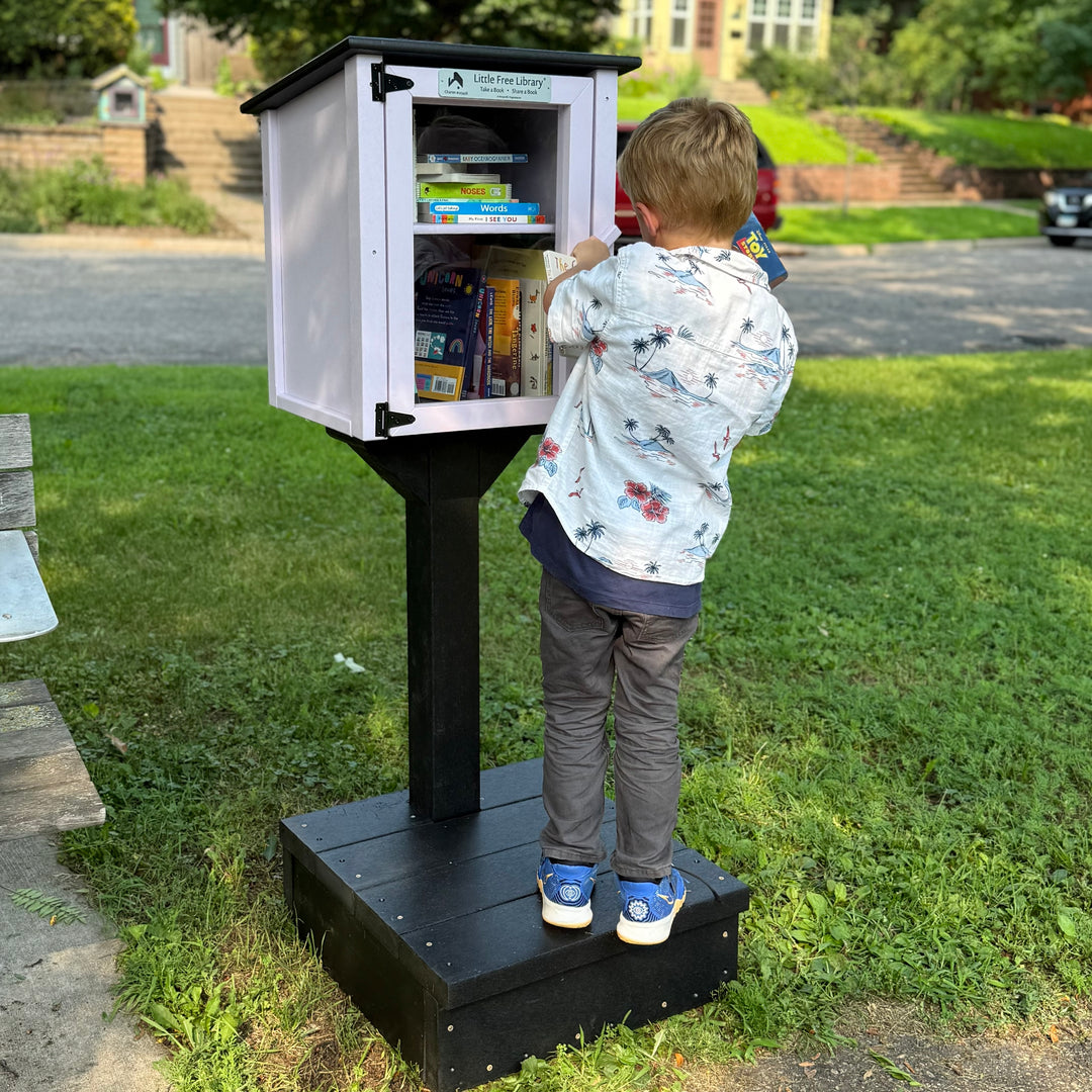 Composite Two Story Lavender Little Free Library