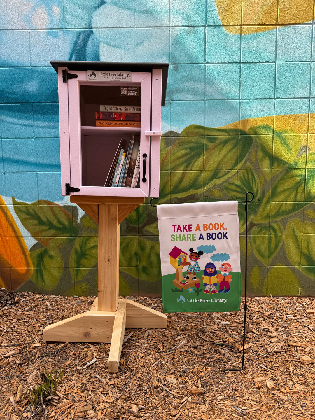 Take a Book Share a Book Garden Flag