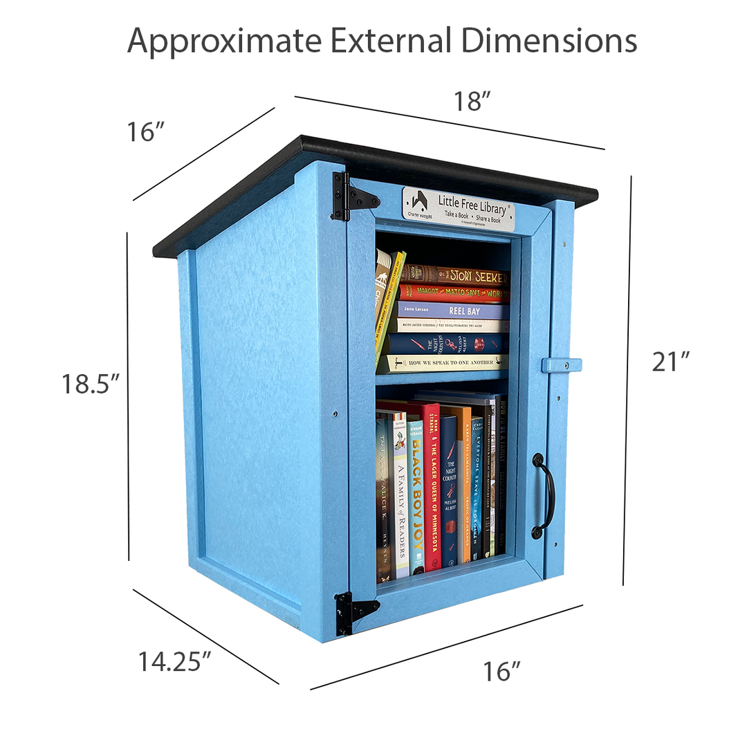 Composite Two Story Light Blue Kit Little Free Library