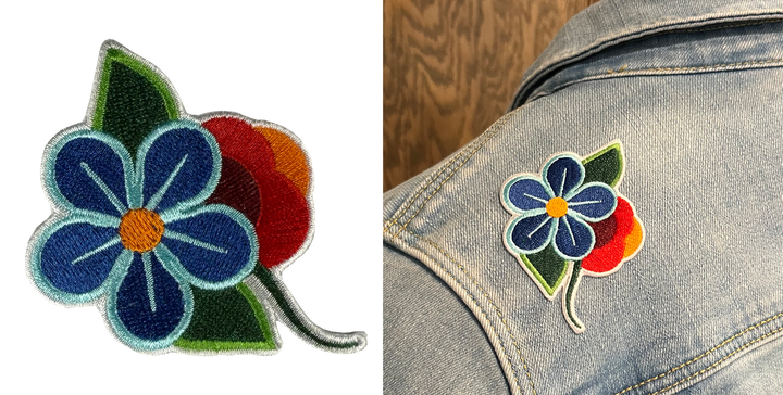 Floral-Embroidered Patch