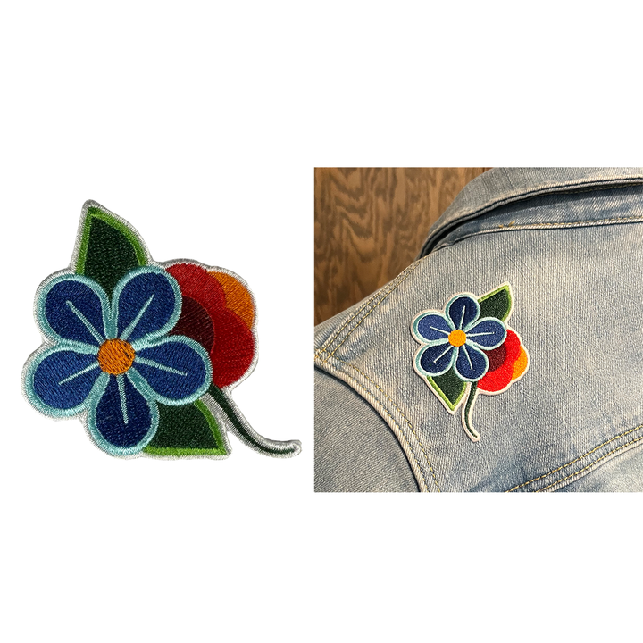 Floral-Embroidered Patch