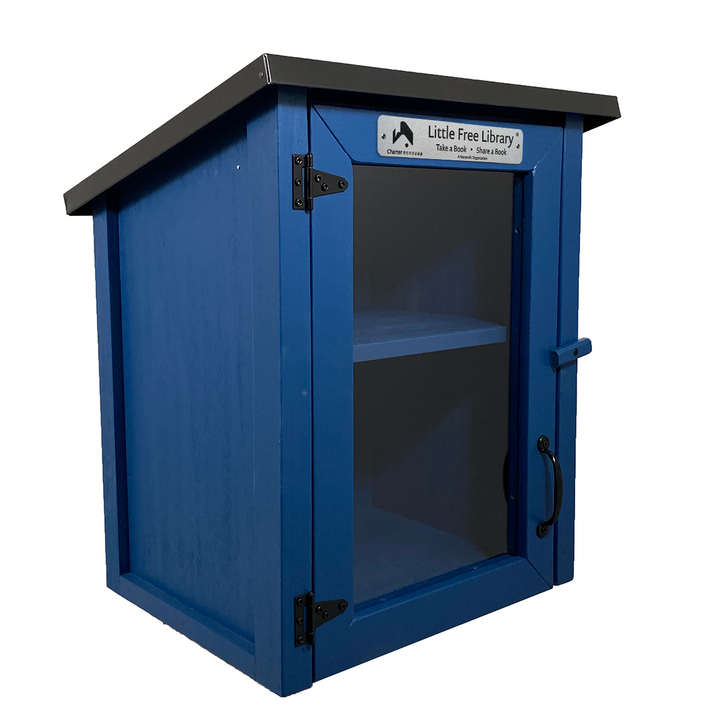 Two Story Shed Blue Kit Little Free Library, without books
