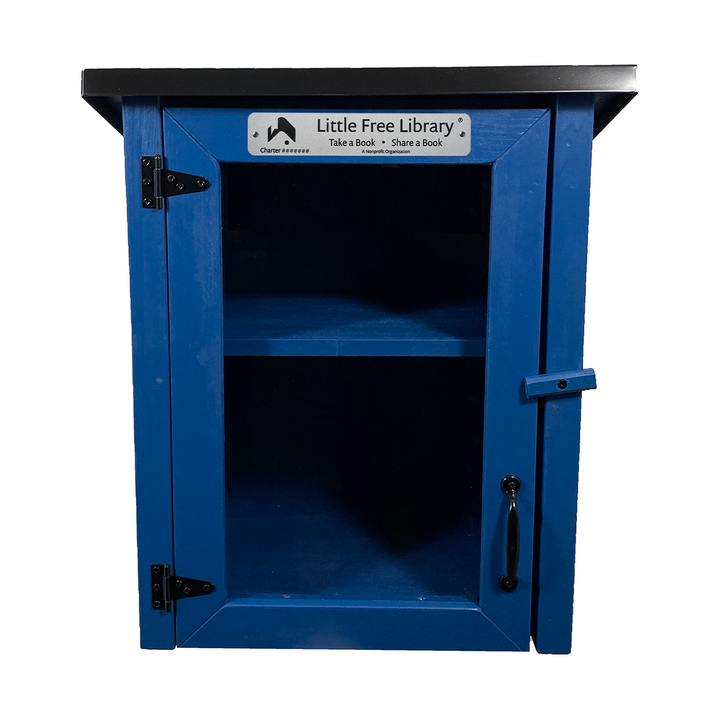Two Story Shed Blue Kit Little Free Library, Empty
