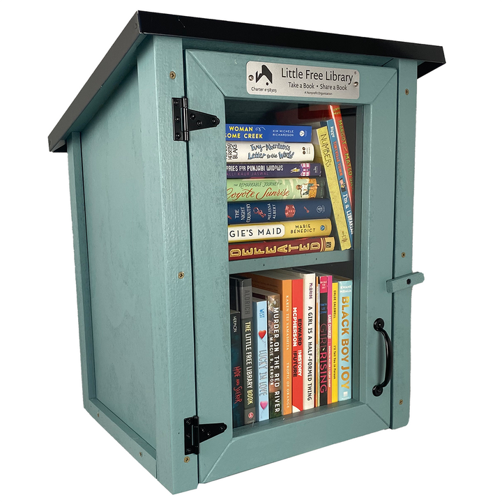 Two Story Shed Light Blue Kit Little Free Library