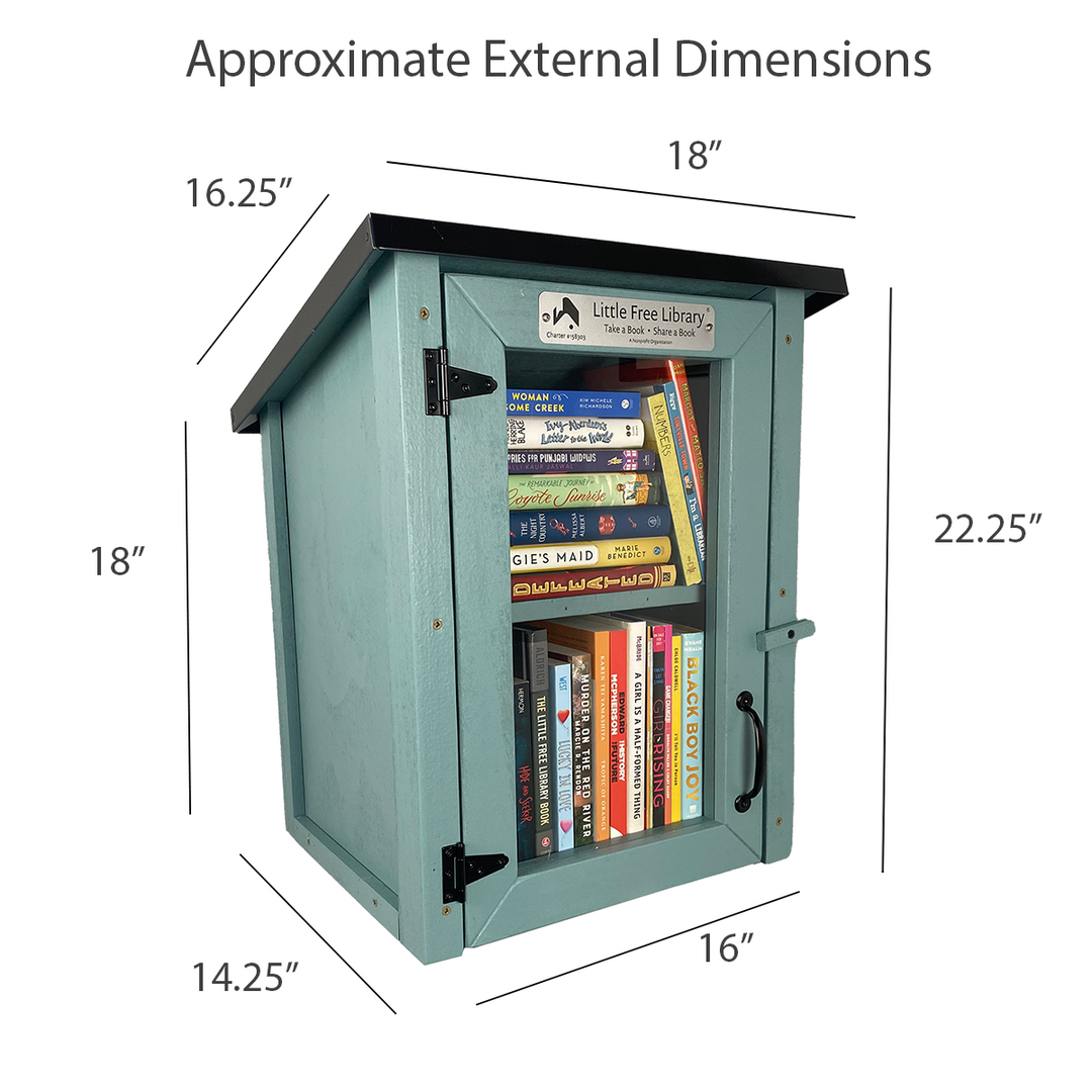Two Story Shed Light Blue Kit Little Free Library