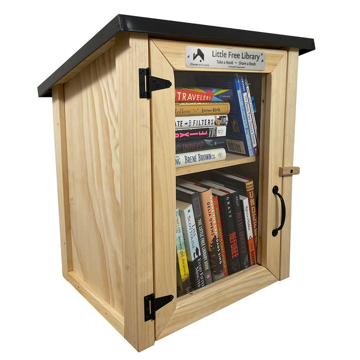 Two Story Shed Unfinished Kit Little Free Library with Books