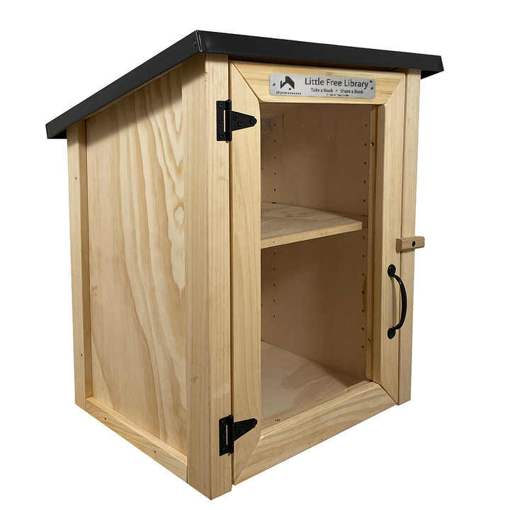 Two Story Shed Unfinished Kit Little Free Library, Empty with Shelf