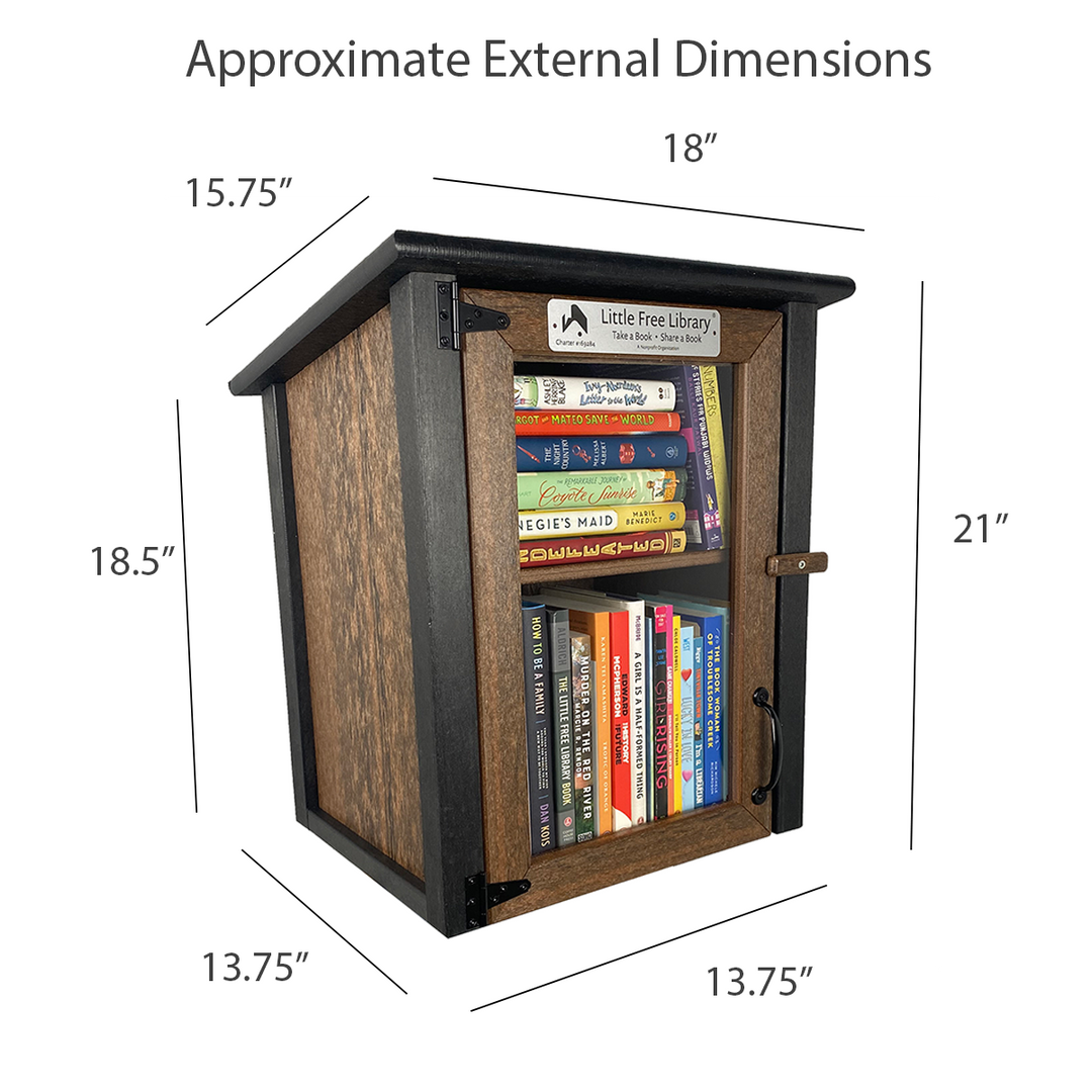 Composite Two Story Walnut Kit Little Free Library