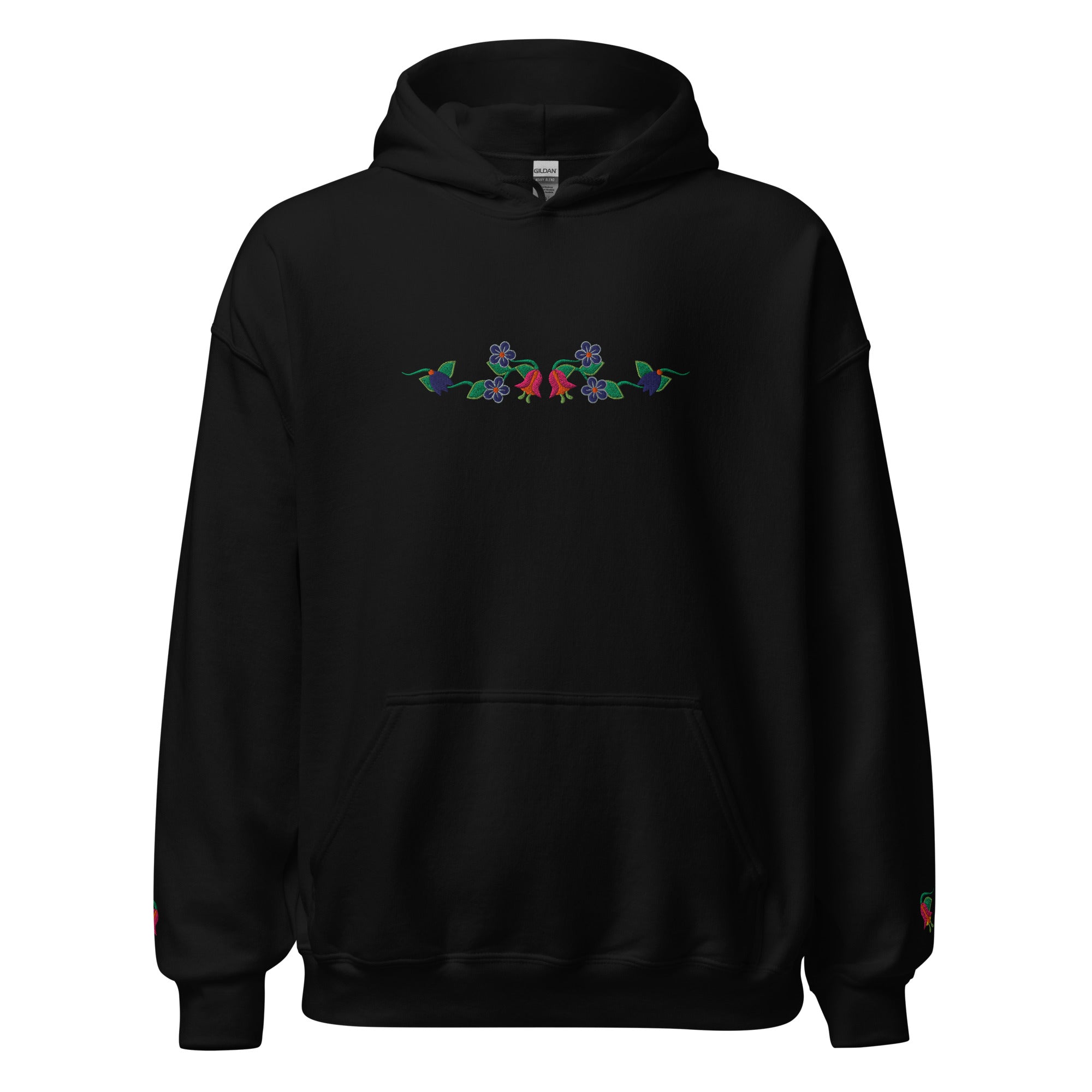 Floral-Embroidered Hoodie Sweatshirt – Little Free Library