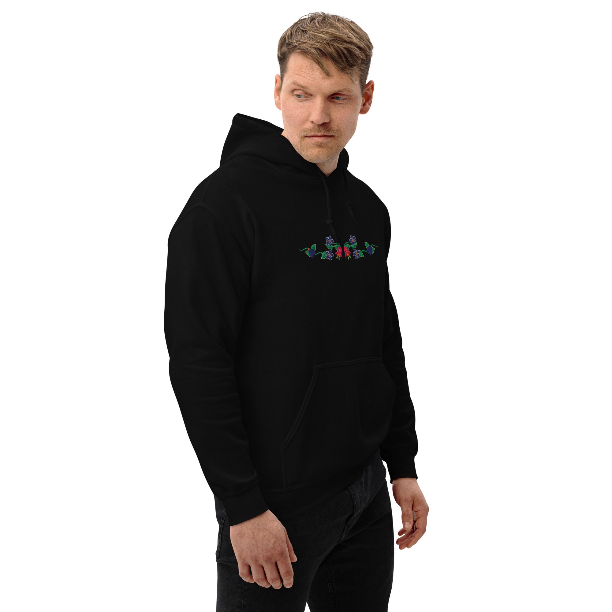 Floral-Embroidered Hoodie Sweatshirt – Little Free Library